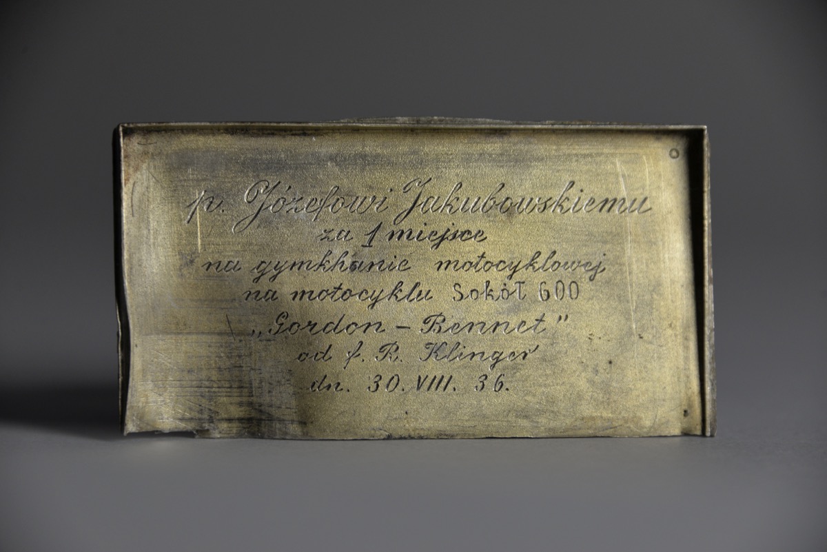 November - The lid of the cigarette case with engraving